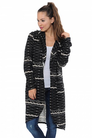 HOODIE LONG CARDIGAN